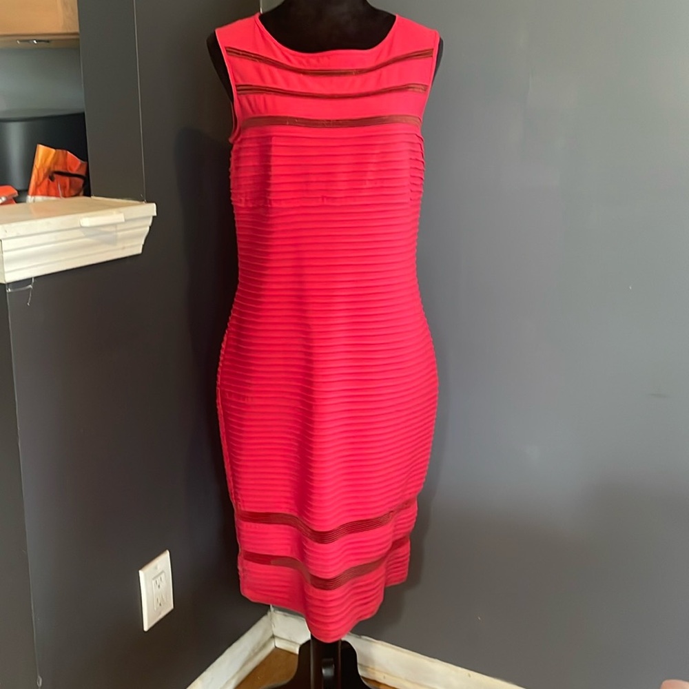 Coral red dress